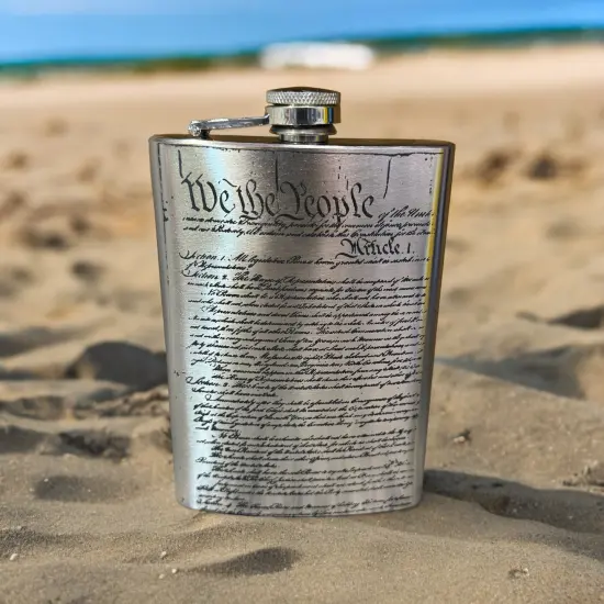 8oz We the People Stainless Steel Flask {4}