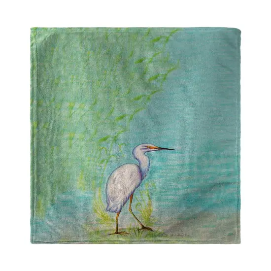 Betsy Drake Snowy Egret Beach Towel {1}