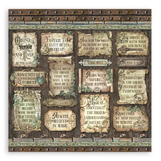 Stamperia Double-Sided Paper Pad 12"X12" 10/Pkg-Magic Forest, 10 Designs/1 Each {3}