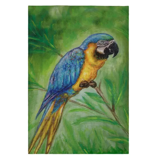 Betsy Drake Blue Macaw Guest Towel {1}