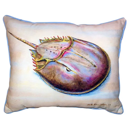 Betsy Drake Horseshoe Crab Extra Large Pillow 20 X 24 {1}