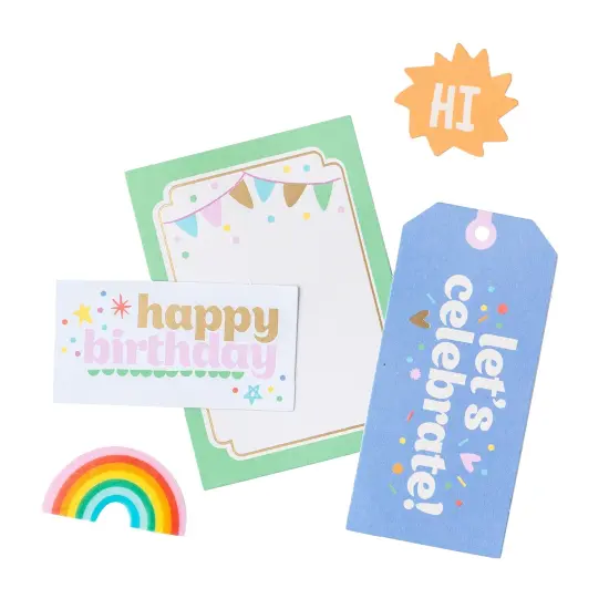 Pebbles All The Cake Ephemera Cardstock Die-Cuts 59/Pkg-Icons W/Gold Foil {3}