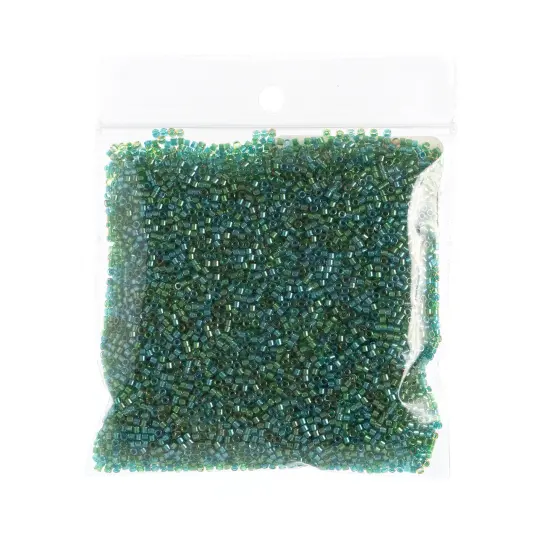 Miyuki Delica 50g Sparkle Lined Glass Beads, 11/0 Aqua & Teal (DB0984) {2}