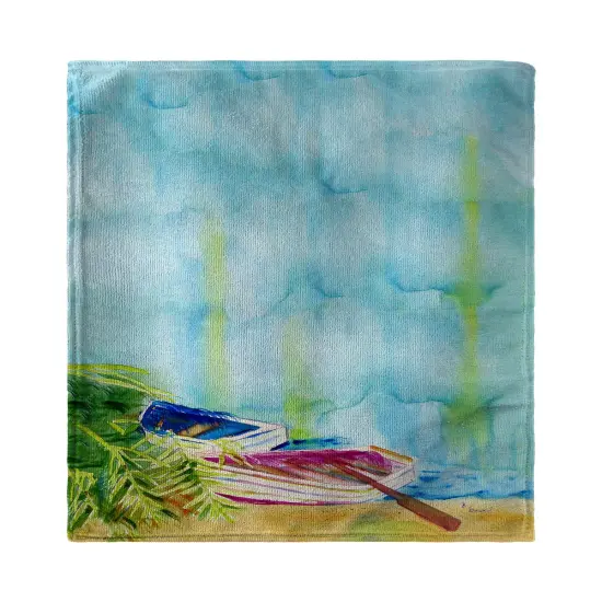 Betsy Drake Watercolor Rowboats Beach Towel {1}