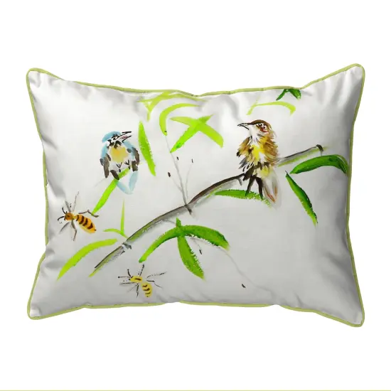 Betsy Drake Birds And Bees I Extra Large 20 X 24 Indoor / Outdoor Pillow {1}