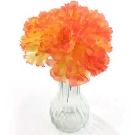 Artificial Carnation Picks, 100-Pack, 5" Long, 3.5" Wide, Orange Silk Blooms, Decorative Floral Picks, Parties & Events, Home & Office Decor, Floral Home by Artificial Flowers {4}