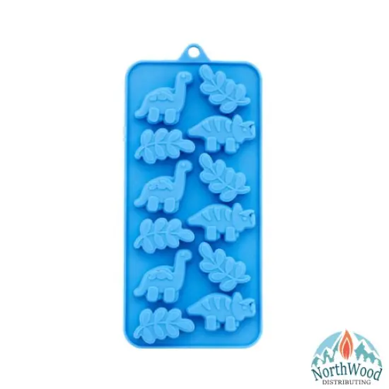 Silicone Soap Mold - Leaves & Dinosaurs {2}