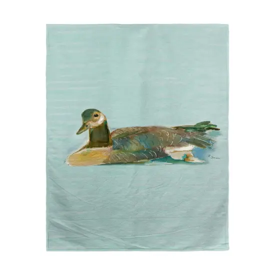 Betsy Drake Goose on Teal Beach Towel Multicolor {1}
