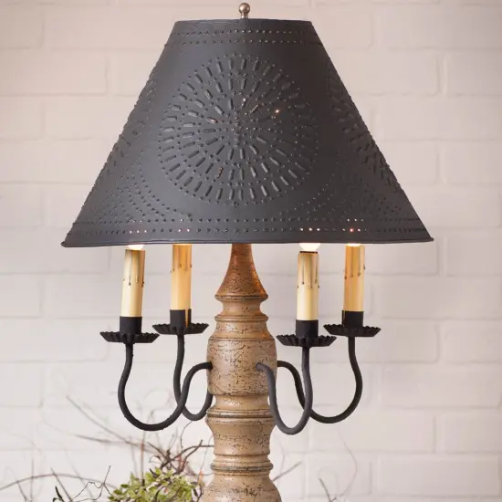 Bradford Lamp in Americana Pearwood with Shade {4}