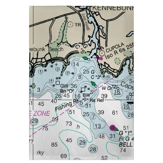 Betsy Drake Kennebunckport, ME Nautical Map Guest Towel {1}