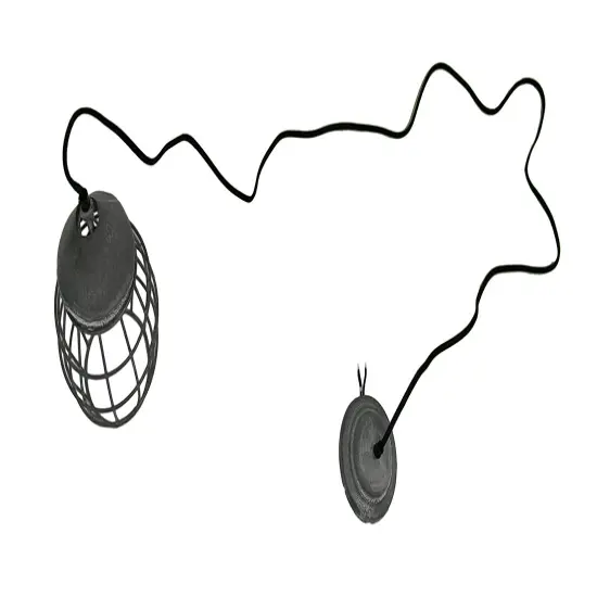 Small Farmhouse Wire Cage Light Pendant in Weathered Zinc {4}