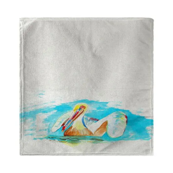 Betsy Drake Pelican in Teal Beach Towel {1}