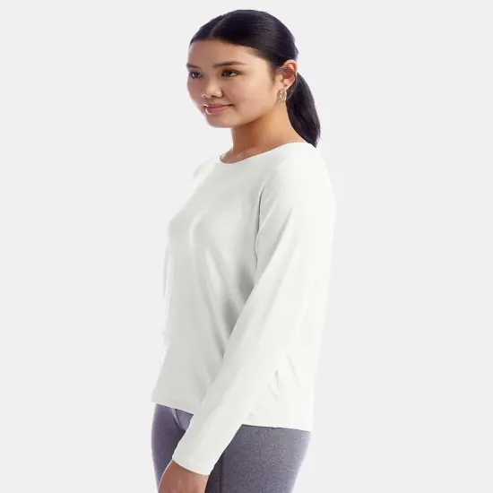 Champion&reg; Women's Sport Long Sleeve T-Shirt White {4}