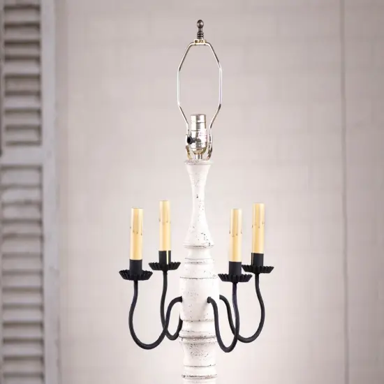 Bradford Lamp Base in Vintage White {4}