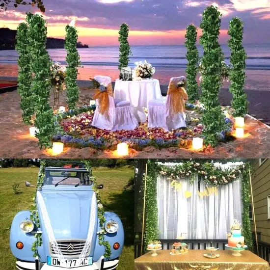 Artificial Grass Fall Ivy Grape Leaf Plants Fake Hanging Garland Vine Home Decor {3}