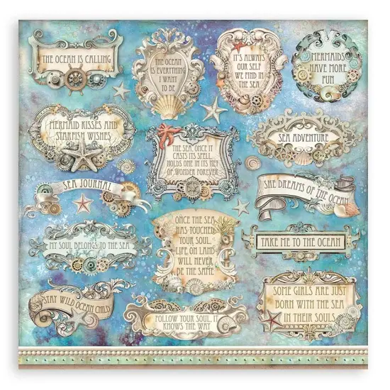 Stamperia Double-Sided Paper Pad 12"X12" 10/Pkg-Songs Of The Sea, 10 Designs/1 Each {3}