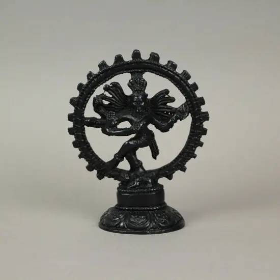 Hindu God Nataraja Dancing Shiva Ebony Finished Statue Natraj {6}