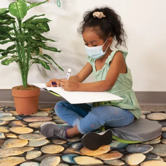 Kaplan Early Learning Company STEM Play Mat - Vibrant Real Image Pebbles Mat {6}