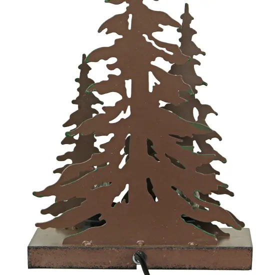 Rustic Metal Rude Bigfoot In Forest Accent Lamp Decorative Sasquatch Home Decor {7}