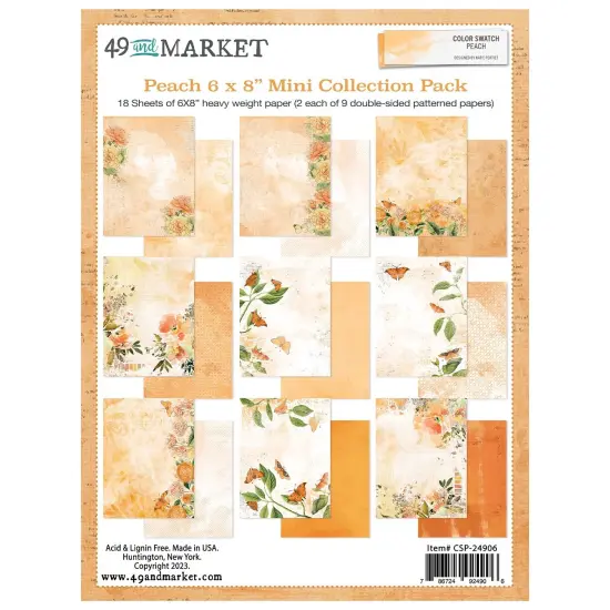 49 And Market Collection Pack 6"X8"-Color Swatch: Peach {1}