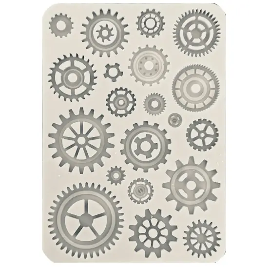 Stamperia Silicone Mold A5-Sir Vagabond In Fantasy World Gears {1}