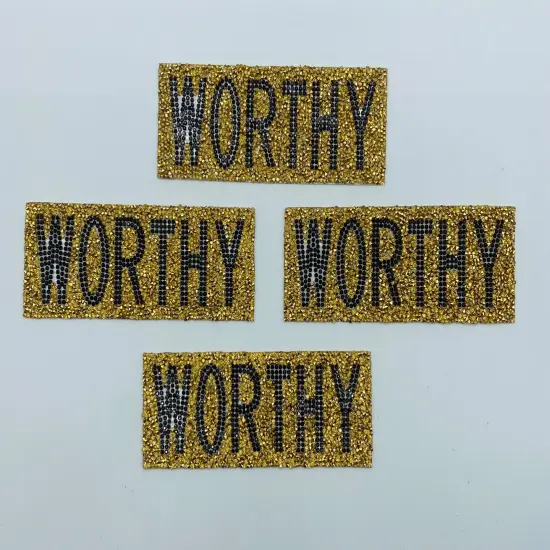 Worthy Rhinestone patch {2}