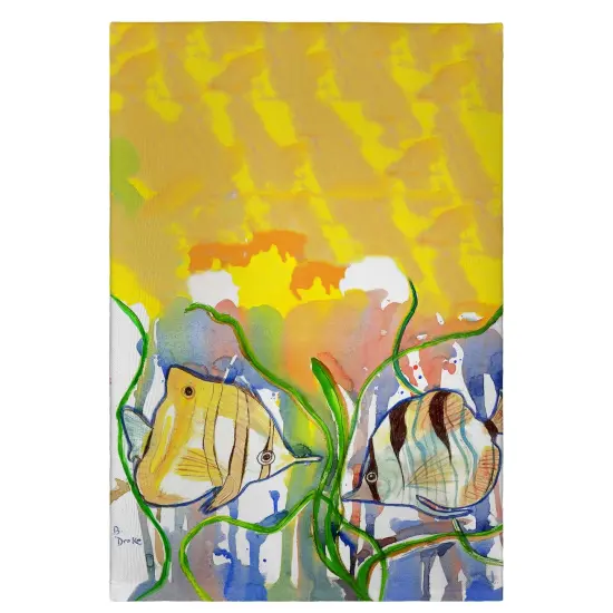 Betsy Drake Angel Fish Guest Towel {1}