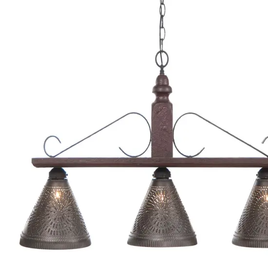 Wooden Wellington Large Island Light in Plantation Red {4}