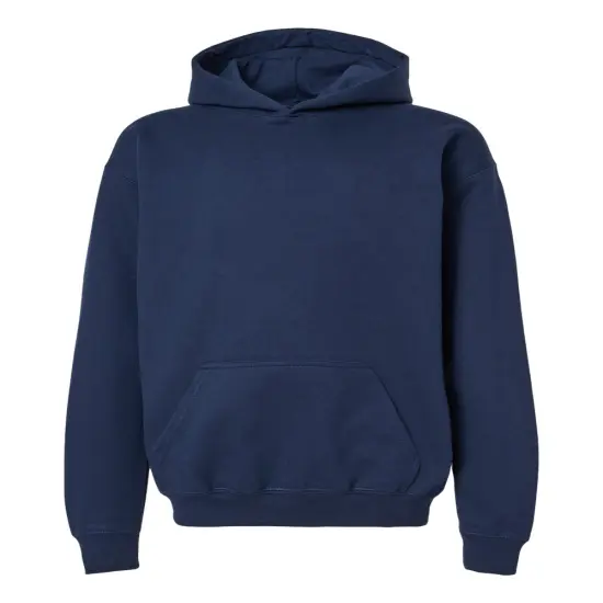 Gildan&reg; Softstyle Youth Midweight Hooded Sweatshirt Navy {1}