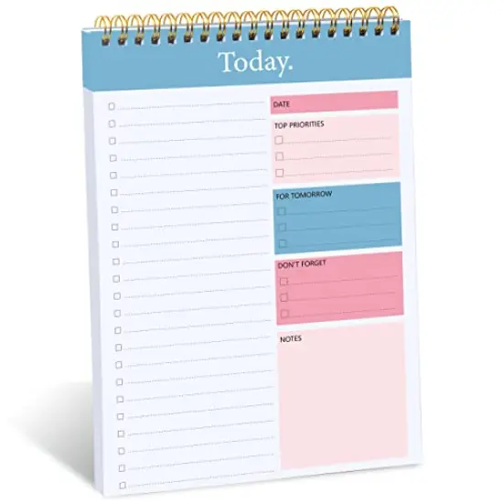 To-Do List Notepad Daily Planner with 52 Undated Tear-Off Sheets 6.5" x 9.8" Checklist Productivity Organizer with Hourly Schedule {2}