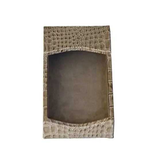 Protacini Breeze BeigeItalian Patent Leather 4 x 6 Memo Holder {1}