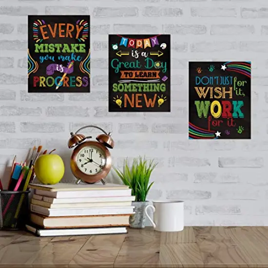 13 Pieces Motivational Posters for Classroom - Laminated Inspirational Posters and Bulletin Board Set with Quotes, Welcome Sign for Teachers, Students, School Counselors, Home, and Office {4}