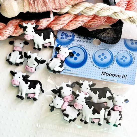 Dress It Up Button Farm Animal Embellishments {2}
