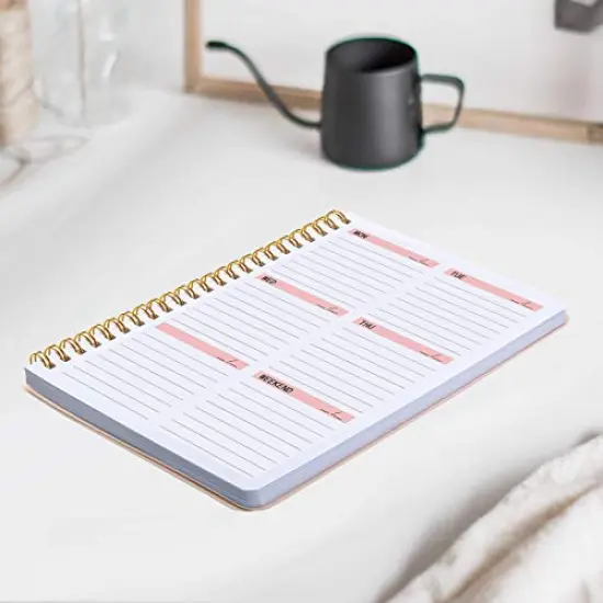 Undated Weekly Planner A5 To-Do List Notebook with Habit Tracker Spiral Binding 5.7 x 8.0 Inches {3}