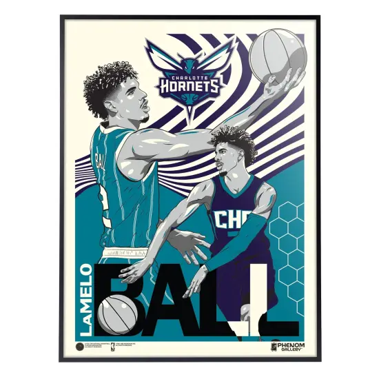 Phenom Gallery Charlotte Hornets LaMelo Ball 18" x 24" Serigraph {2}