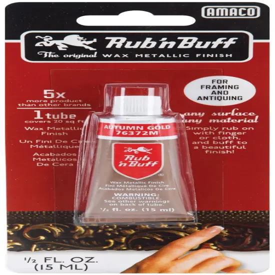 Amaco Rub 'n Buff Metallic Wax Finish .5oz-Autumn Gold {2}