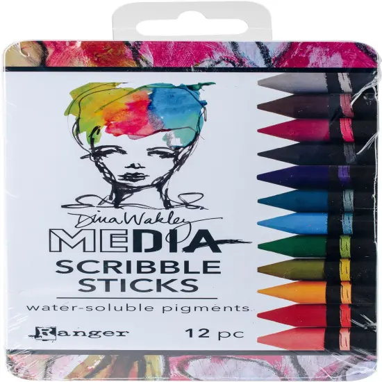 Dina Wakley Media Scribble Sticks 2-12/Pkg {1}