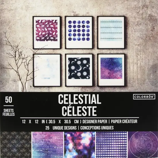Colorbok Designer Paper 12"X12"-Celestial {1}