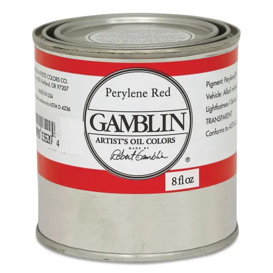 Gamblin Artist's Oil Color - Perylene Red, 8 oz Can {1}