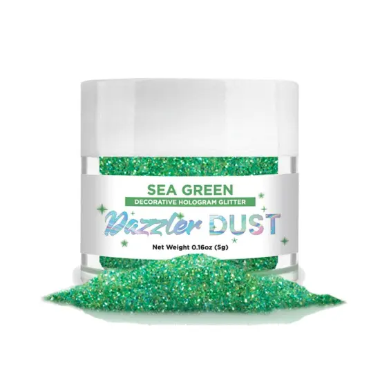 Bakell - Sea Green Dazzler Dust (5g, 1x Jar) Non-Toxic Decorating Glitter for Arts and Crafts {5}