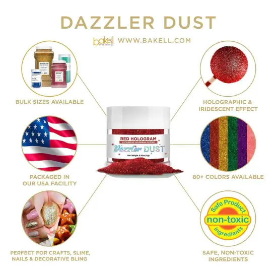Red Hologram Dazzler Dust&reg; 5 Gram Jar {4}