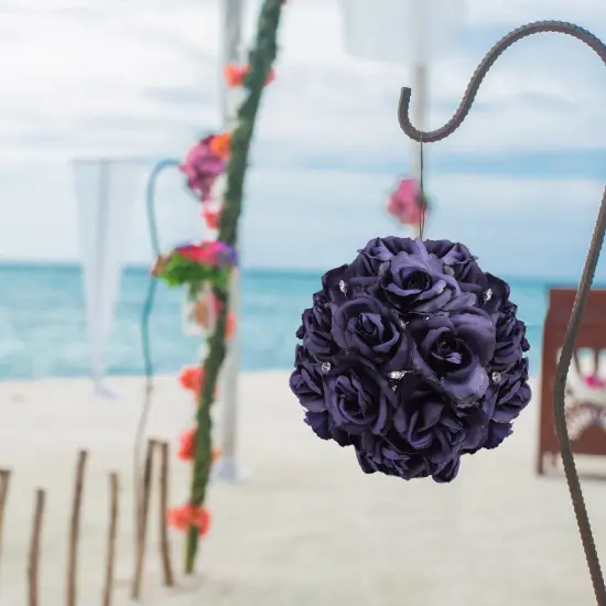 100-Pack: Navy Blue Silk Rose Picks, 8" Stems, 3" Wide, Floral Home by Artificial Flowers {5}