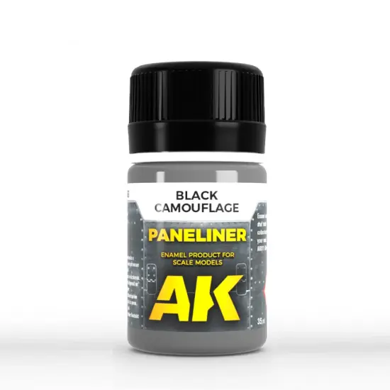 AK Interactive: Paneliner for black camouflage (35ml Bottle) {1}