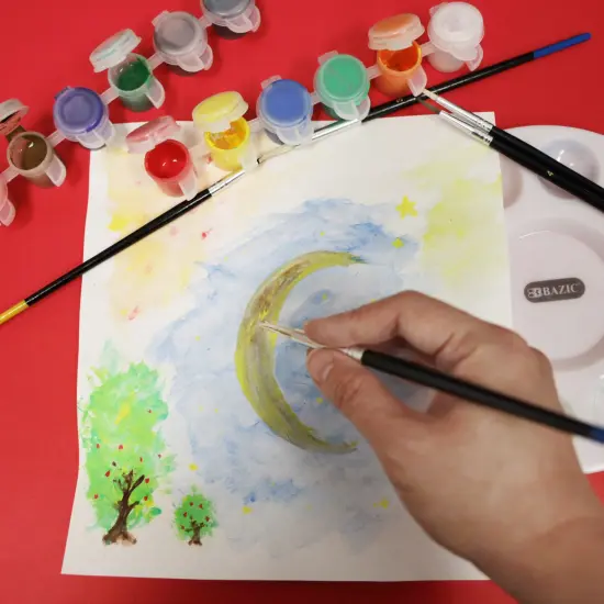 BAZIC Paint Brush All Purpose (15/Pack) {4}