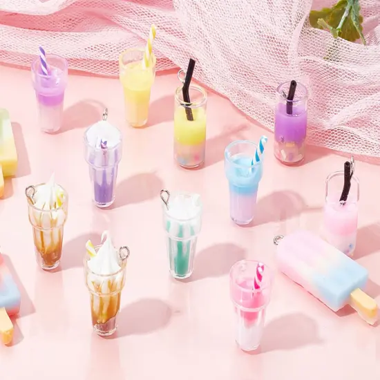 *8* Mixed Resin Summer Drink & Popsicle Charms {1}
