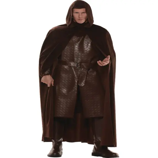 Adults Wilderness Rogue Thief Brown Robe Deluxe Costume Accessory {1}