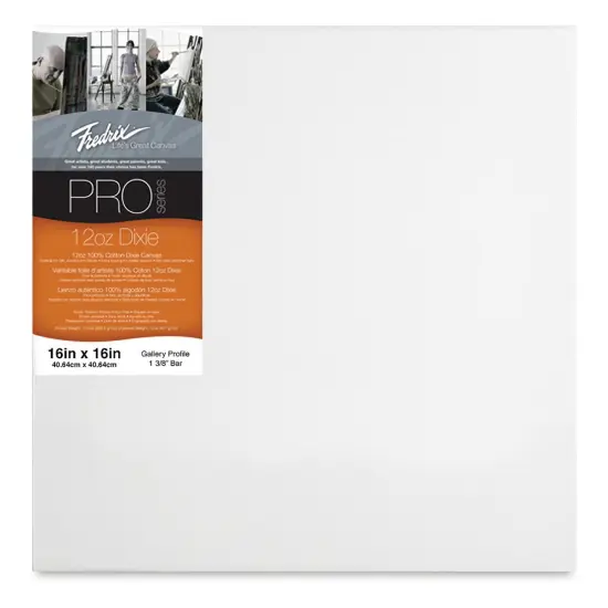 Fredrix Pro Series Dixie Gallery Profile Canvas - 16" x 16", 1-3/8" Profile {1}