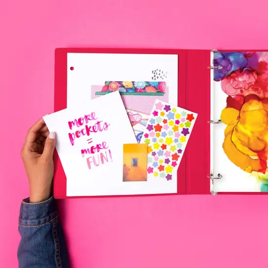 Avery + Amy Tangerine Designer Collection Binder, 1.5" Round Rings, 275-Sheet Capacity, Watercolor Rainbow (28347) {6}