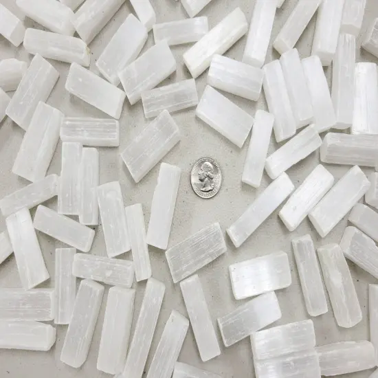 Tiny Selenite Crystal Sticks - Pendant Size 1" to 1.5" {5}