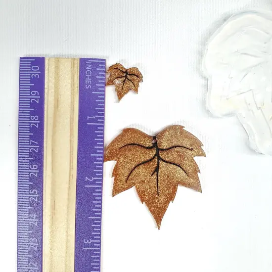 Maple Leaf Dangle & Stud Earring Mold (D3) {3}